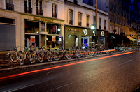 102_France Paris_Bikes On A Paris Street
