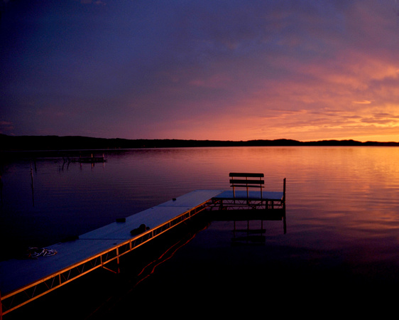 Sunset Over Mirror Lake Michigan - 2013 Winner - VA Arts Festival - Bay Pines Florida