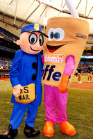 Mascots Mr Zip and Dunkin Donuts
