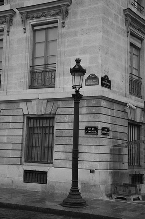 BW_101_France Paris_At the Corner of Rue De L' Universite' and Rue Aristide Briand